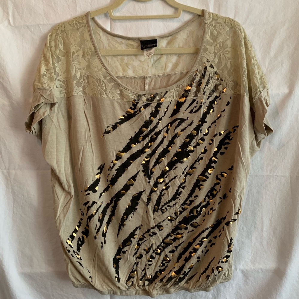 Daytrip Animal Print Studded Blouse